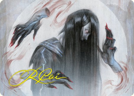 Clawing Torment Art Card (Gold-Stamped Signature) [Kamigawa: Neon Dynasty Art Series] - Destination Retro