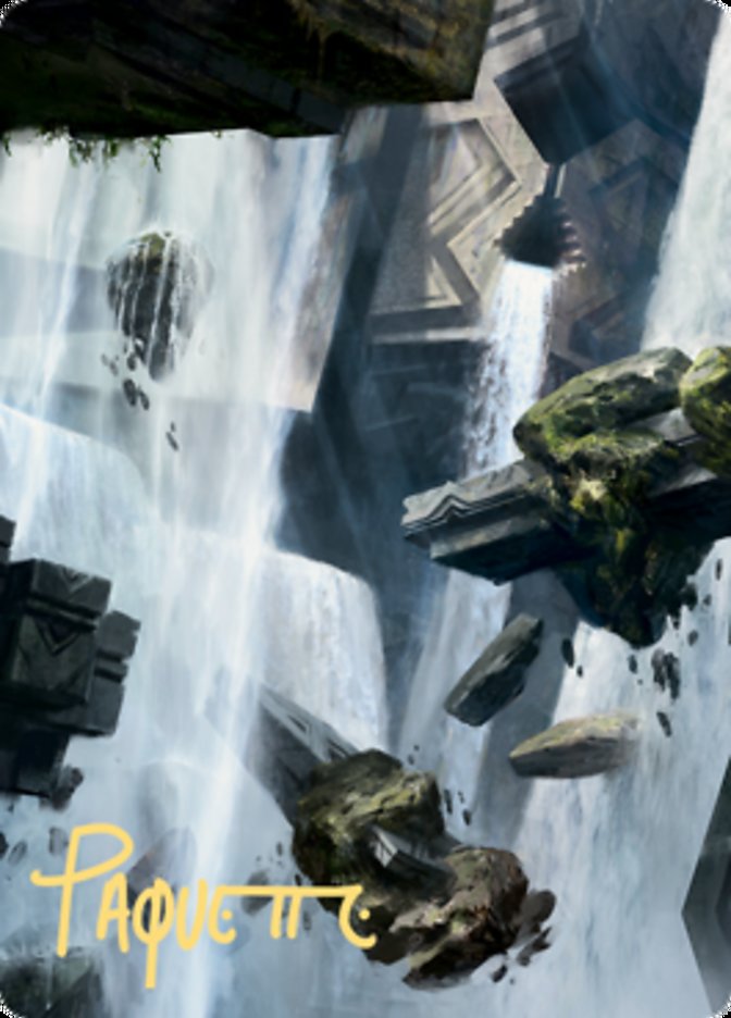 Island 1 Art Card (Gold-Stamped Signature) [Zendikar Rising Art Series] - Destination Retro