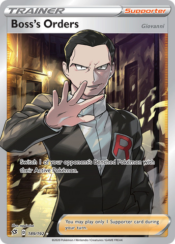 Boss's Orders (Giovanni) (189/192) [Sword & Shield: Rebel Clash] - Destination Retro