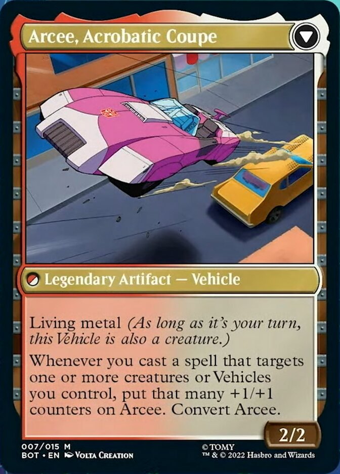 Arcee, Sharpshooter // Arcee, Acrobatic Coupe [Universes Beyond: Transformers] - Destination Retro