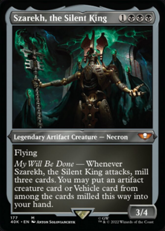 Szarekh, the Silent King (Display Commander) (Surge Foil) [Universes Beyond: Warhammer 40,000] - Destination Retro