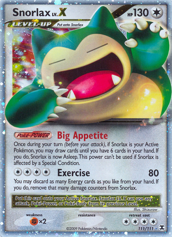 Snorlax LV.X (111/111) [Rising Rivals] - Destination Retro