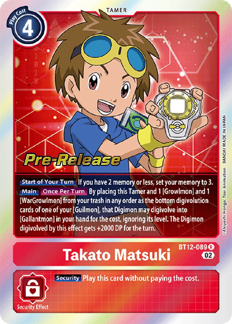 Takato Matsuki [BT12-089] [Across Time Pre-Release Cards] - Destination Retro