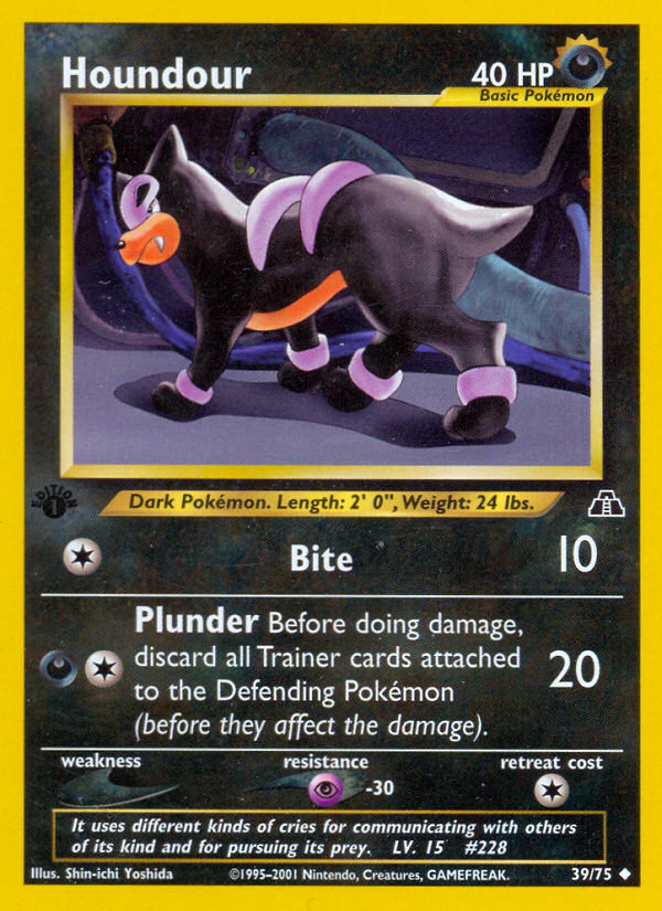 Houndour (39/75) [Neo Discovery 1st Edition] - Destination Retro