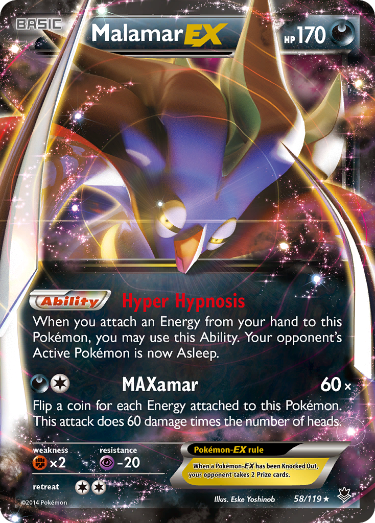 Malamar EX (58/119) [XY: Phantom Forces] - Destination Retro