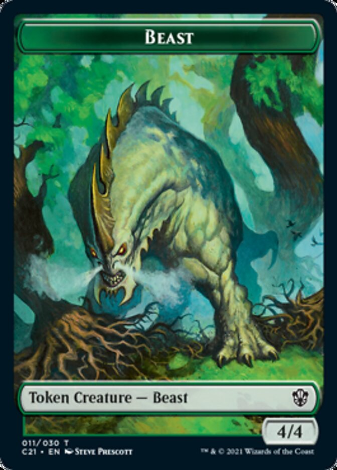 Beast (011) // Insect Token [Commander 2021 Tokens] - Destination Retro