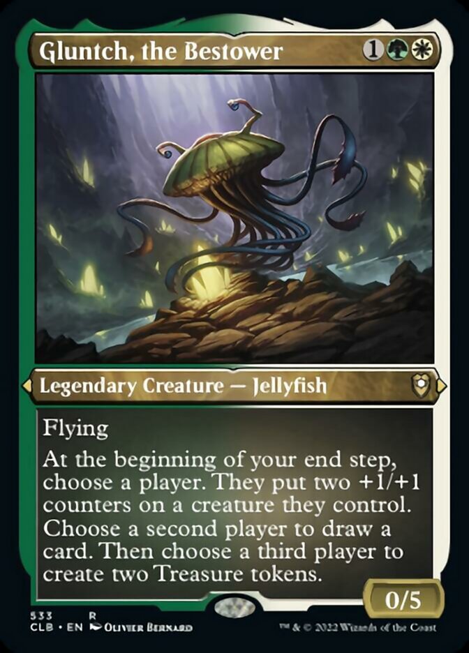 Gluntch, the Bestower (Foil Etched) [Commander Legends: Battle for Baldur's Gate] - Destination Retro