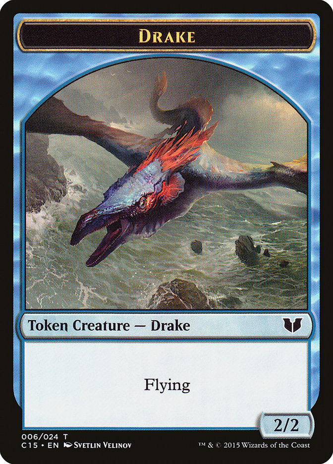 Drake // Elemental (020) Double-Sided Token [Commander 2015 Tokens] - Destination Retro