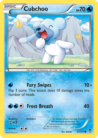 Cubchoo (21/111) [XY: Furious Fists] - Destination Retro