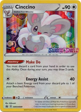 Cinccino (Prerelease Promo) (SWSH009) [Sword & Shield: Black Star Promos] - Destination Retro