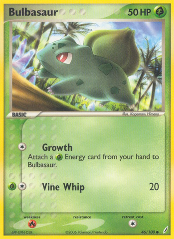Bulbasaur (46/100) [EX: Crystal Guardians] - Destination Retro