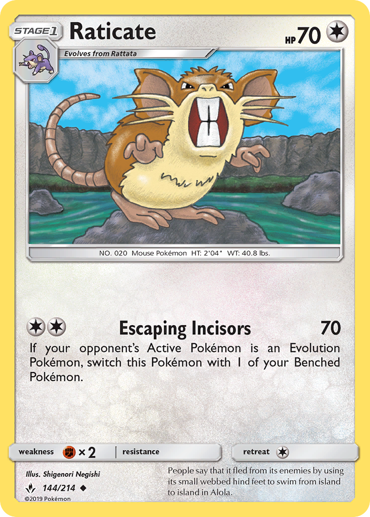Raticate (144/214) [Sun & Moon: Unbroken Bonds] - Destination Retro