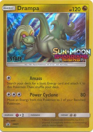 Drampa (SM21) (Staff Prerelease Promo) [Sun & Moon: Black Star Promos] - Destination Retro