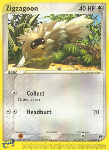Zigzagoon (85/100) [EX: Sandstorm] - Destination Retro