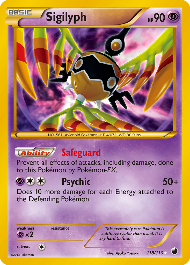 Sigilyph (118/116) [Black & White: Plasma Freeze] - Destination Retro