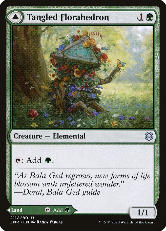 Tangled Florahedron // Tangled Vale [Zendikar Rising] - Destination Retro