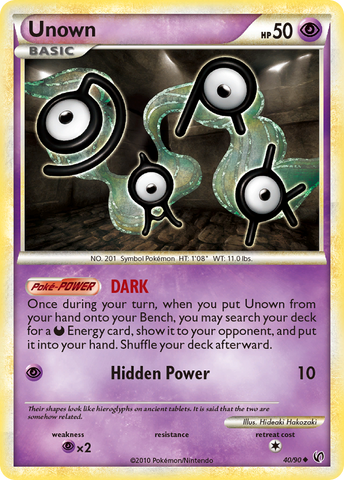 Unown (40/90) [HeartGold & SoulSilver: Undaunted] - Destination Retro