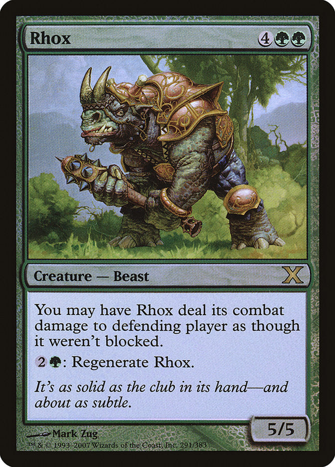 Rhox (Premium Foil) [Tenth Edition] - Destination Retro