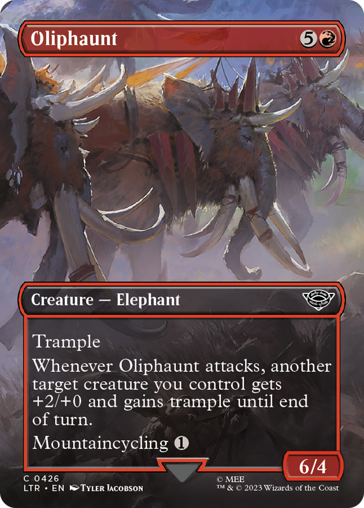 Oliphaunt (Borderless Alternate Art) [The Lord of the Rings: Tales of Middle-Earth] - Destination Retro