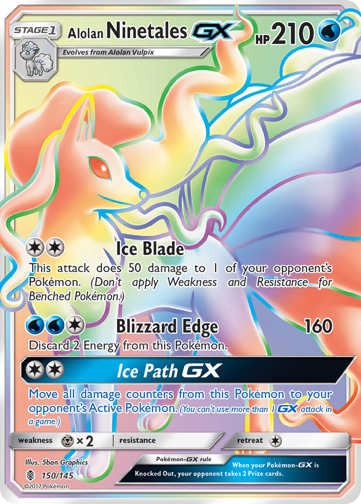 Alolan Ninetales GX (150/145) [Sun & Moon: Guardians Rising] - Destination Retro