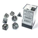 SUPPLIES - DICE - CHX 27578 - Borealis® Polyhedral Light Smoke/silver Luminary 7-DIE SET - Destination Retro