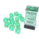 SUPPLIES - DICE - CHX 27775- Borealis 12D6 Light green/gold 16MM - Destination Retro
