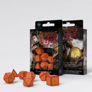 SUPPLIES - DICE - DRAGONS SLAYER DICE SET: ORANGE/RED - Destination Retro