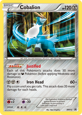Cobalion (BW72) [Black & White: Black Star Promos] - Destination Retro
