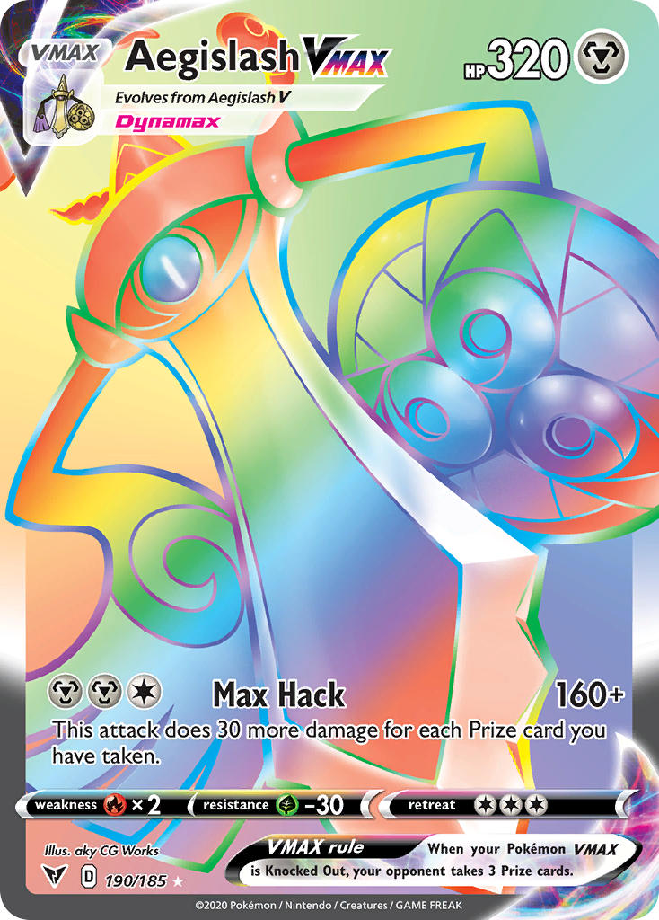 Aegislash VMAX (190) [Sword & Shield: Vivid Voltage] - Destination Retro