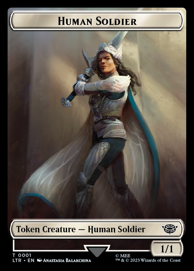 Human Soldier Token (01) [The Lord of the Rings: Tales of Middle-Earth Tokens] - Destination Retro