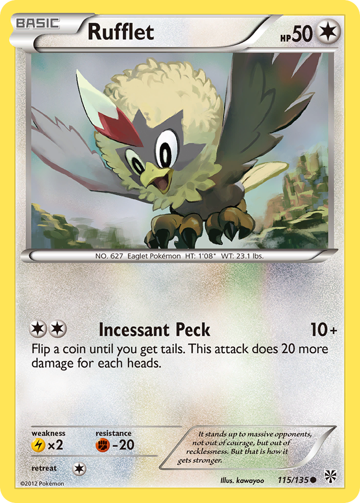 Rufflet (115/135) [Black & White: Plasma Storm] - Destination Retro