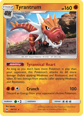 Tyrantrum (69/131) [Sun & Moon: Forbidden Light] - Destination Retro