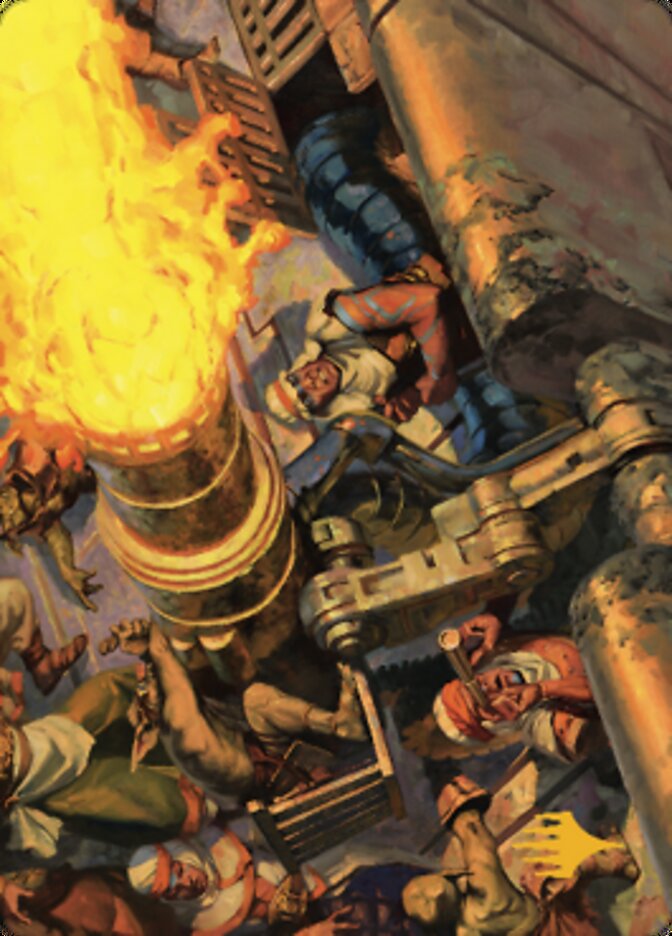Mana Cannons Art Card (Gold-Stamped Signature) [Dominaria United Art Series] - Destination Retro