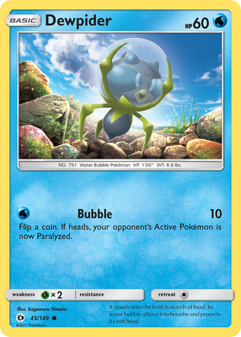 Dewpider (45/149) [Sun & Moon: Base Set] - Destination Retro