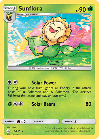 Sunflora (8/236) [Sun & Moon: Cosmic Eclipse] - Destination Retro