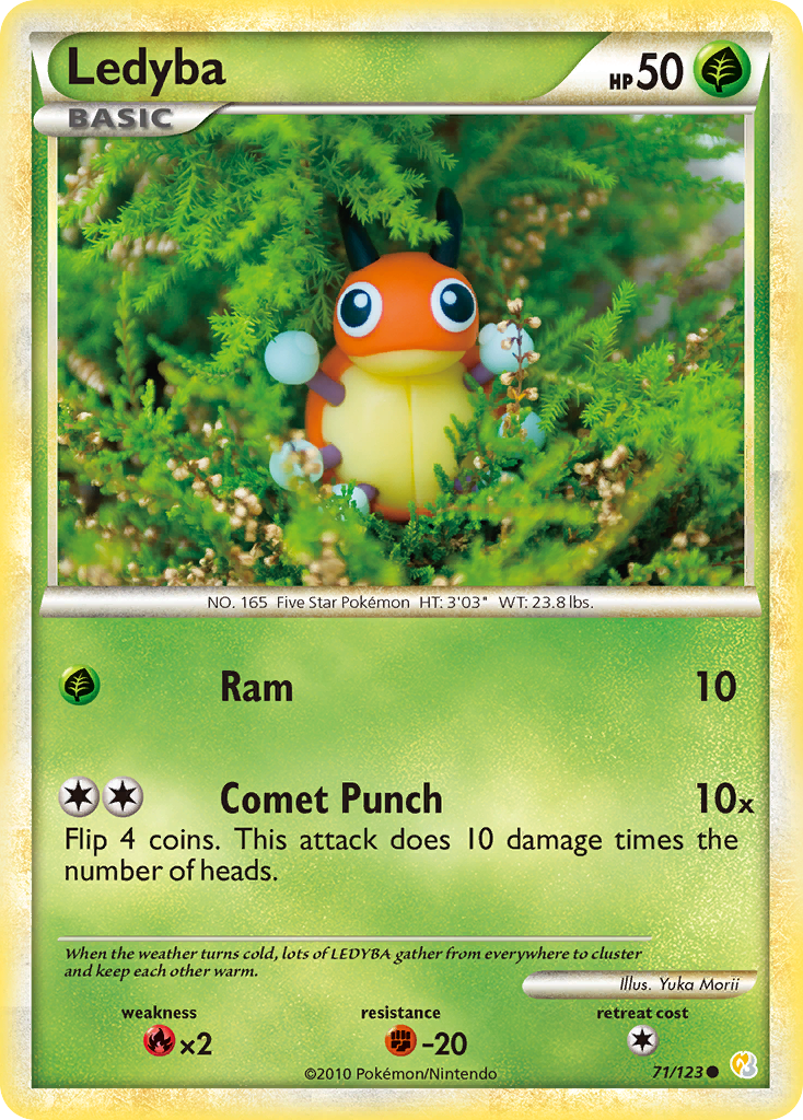 Ledyba (71/123) [HeartGold & SoulSilver: Base Set] - Destination Retro