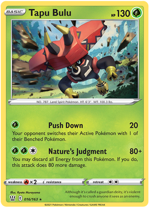 Tapu Bulu (016/163) [Sword & Shield: Battle Styles] - Destination Retro