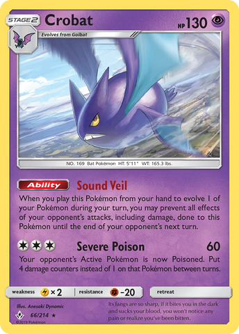 Crobat (66/214) [Sun & Moon: Unbroken Bonds] - Destination Retro