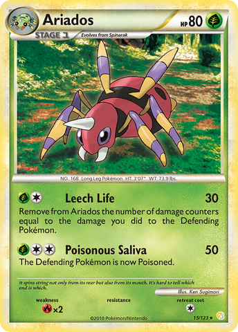 Ariados (15/123) [HeartGold & SoulSilver: Base Set] - Destination Retro