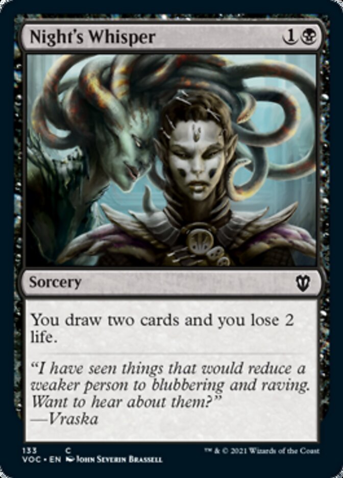 Night's Whisper [Innistrad: Crimson Vow Commander] - Destination Retro