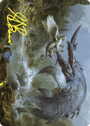 Horned Loch-Whale Art Card (Gold-Stamped Signature) [Wilds of Eldraine Art Series] - Destination Retro