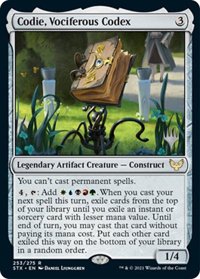 Codie, Vociferous Codex (Promo Pack) [Strixhaven: School of Mages Promos] - Destination Retro