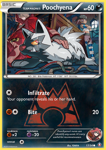 Team Magma's Poochyena (17/34) [XY: Double Crisis] - Destination Retro