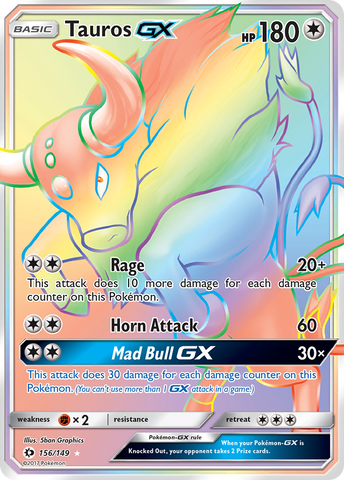 Tauros GX (156/149) [Sun & Moon: Base Set] - Destination Retro