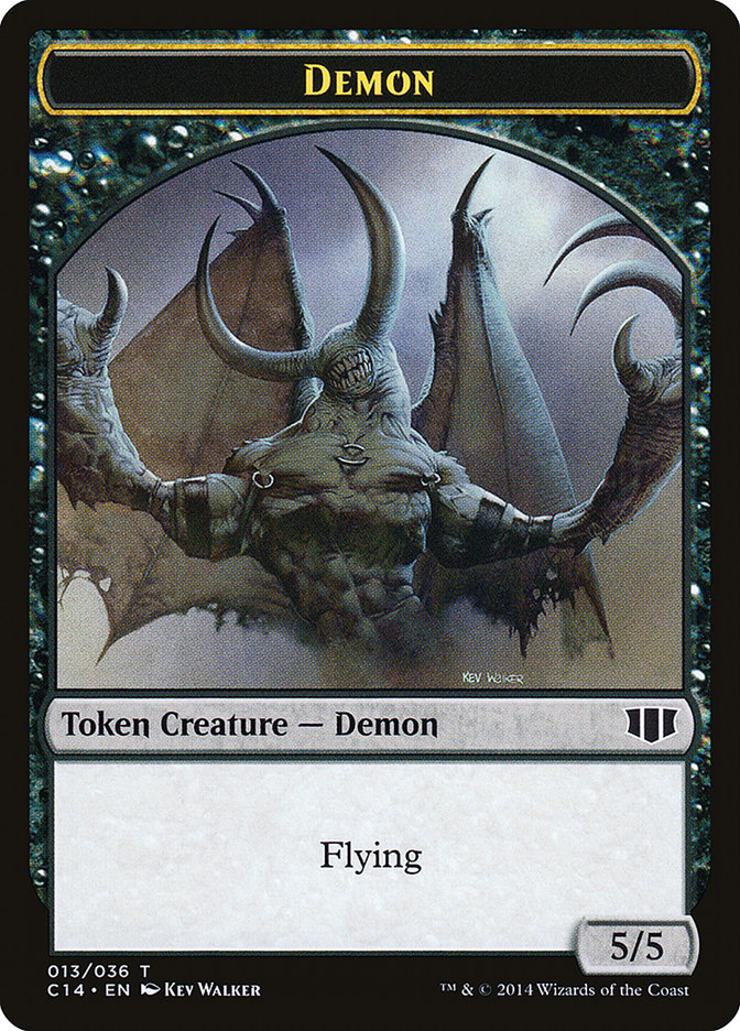 Demon (013/036) // Zombie (016/036) Double-sided Token [Commander 2014 Tokens] - Destination Retro