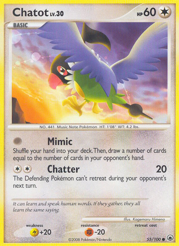 Chatot (55/100) [Diamond & Pearl: Majestic Dawn] - Destination Retro