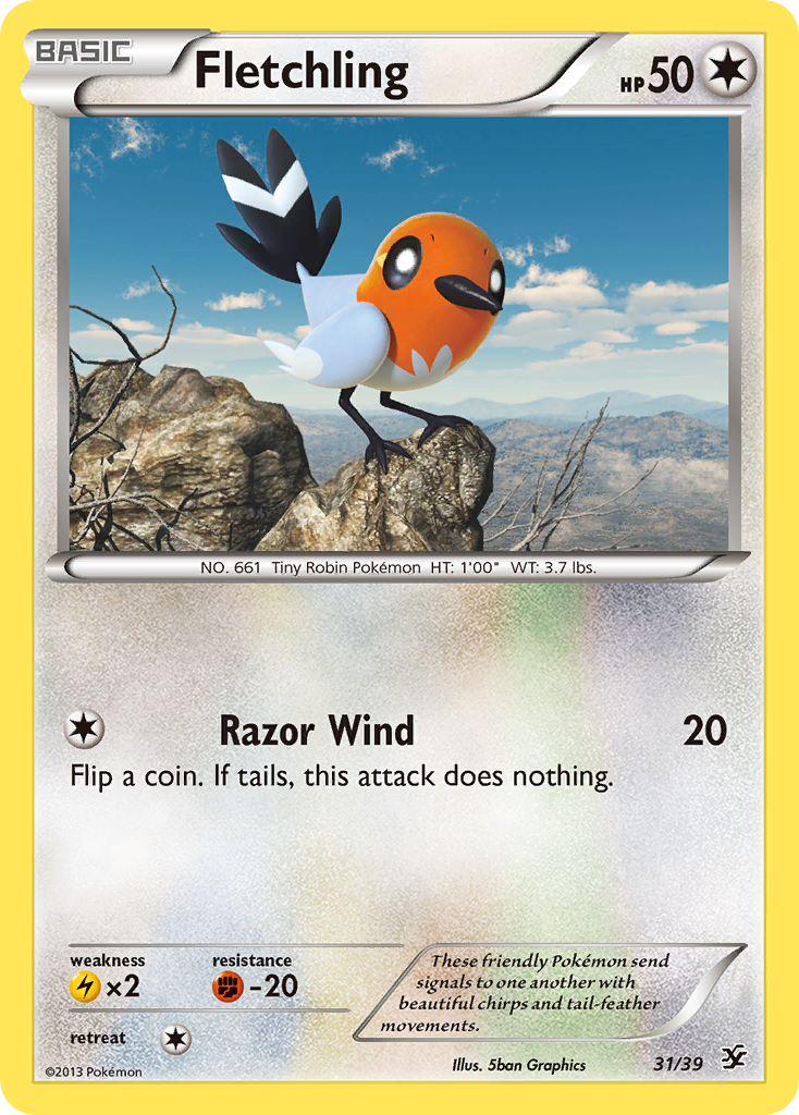 Fletchling (31/39) [XY: Kalos Starter Set] - Destination Retro