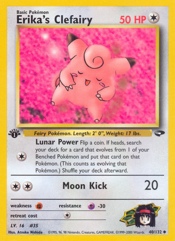 Erika's Clefairy (40/132) [Gym Challenge 1st Edition] - Destination Retro