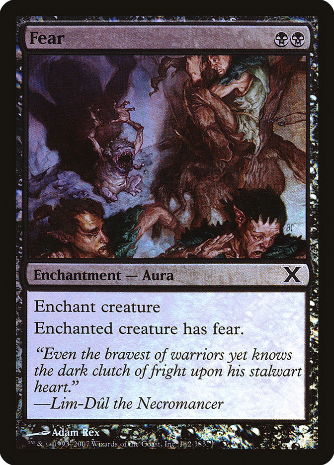 Fear (Premium Foil) [Tenth Edition] - Destination Retro