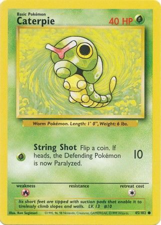 Caterpie (45/102) [Base Set Unlimited] - Destination Retro